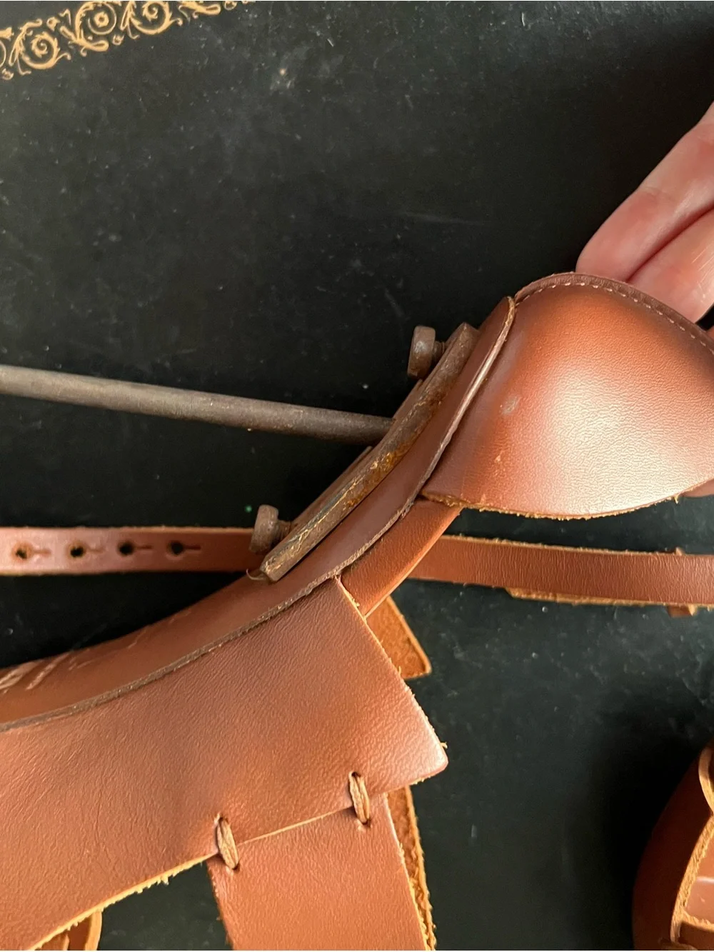 Acne Brown Leather Platform Stiletto Sandals